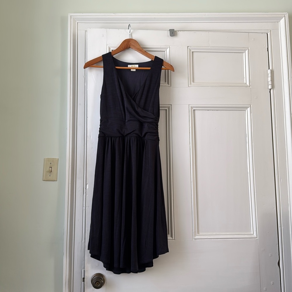 Black faux wrap dress
Maeve